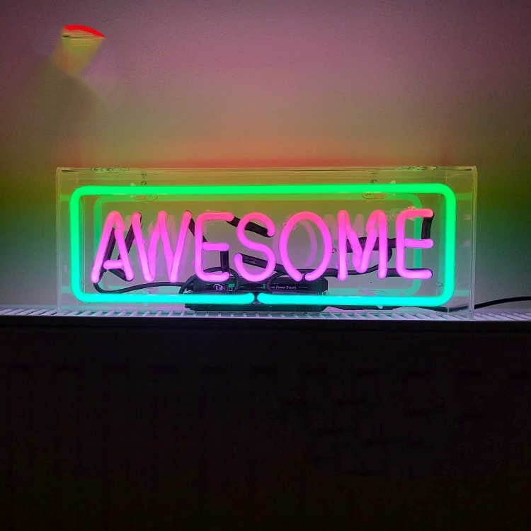 Letter Handmade Glass Tube Neon Box Gift