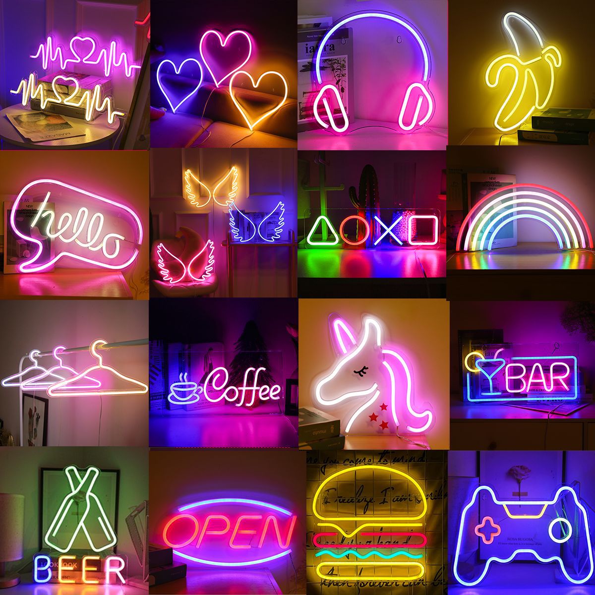 LED Backboard Neon Luminescent Lamp Decorative Light