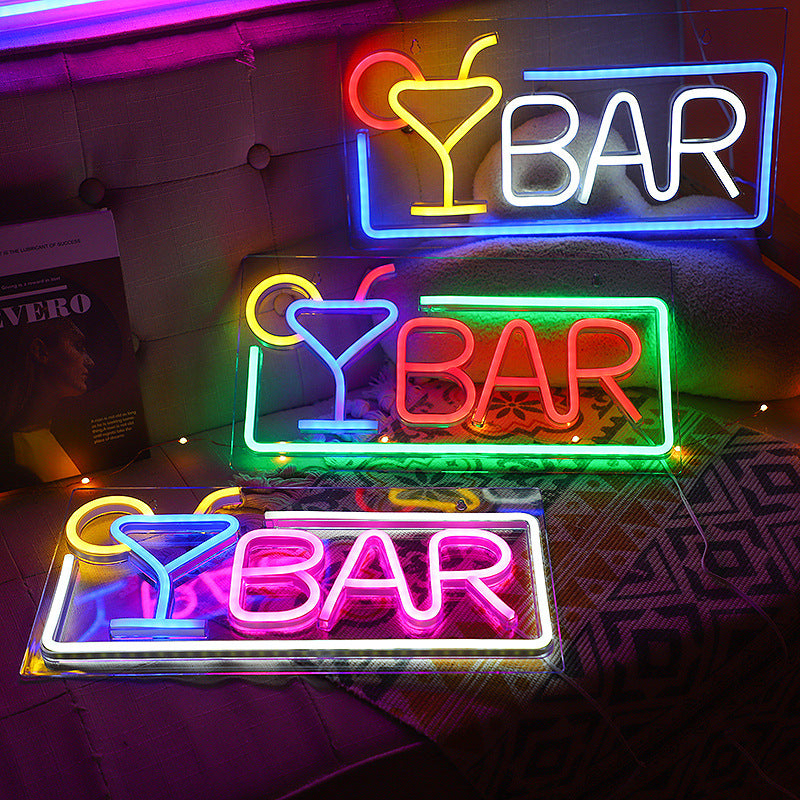 LED Backboard Neon Luminescent Lamp Decorative Light