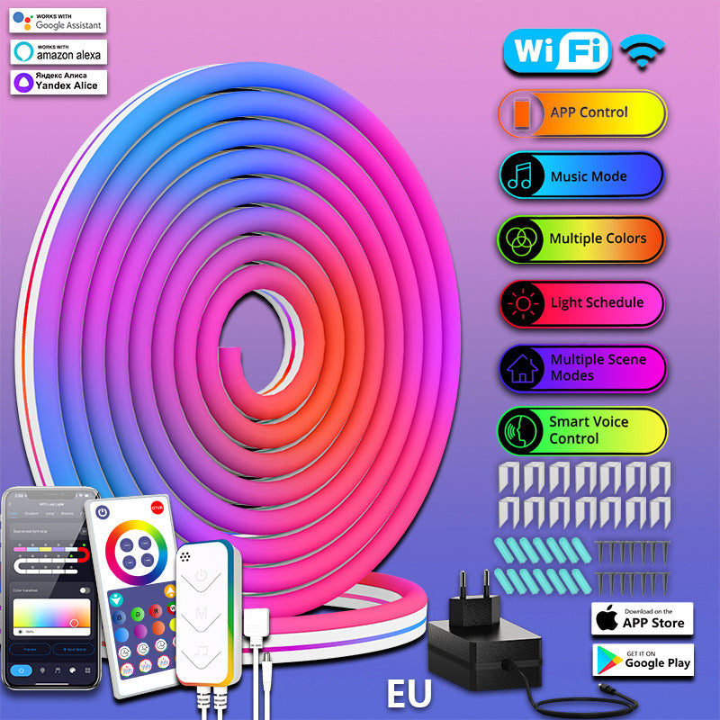 Private Graffiti WIFI Intelligent Silicone LED Neon Light Band
