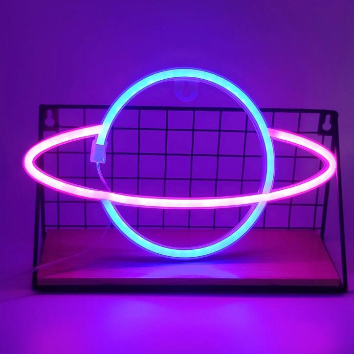 LED Planet Neon Cosmic Modeling Lamp Bedroom Decoration