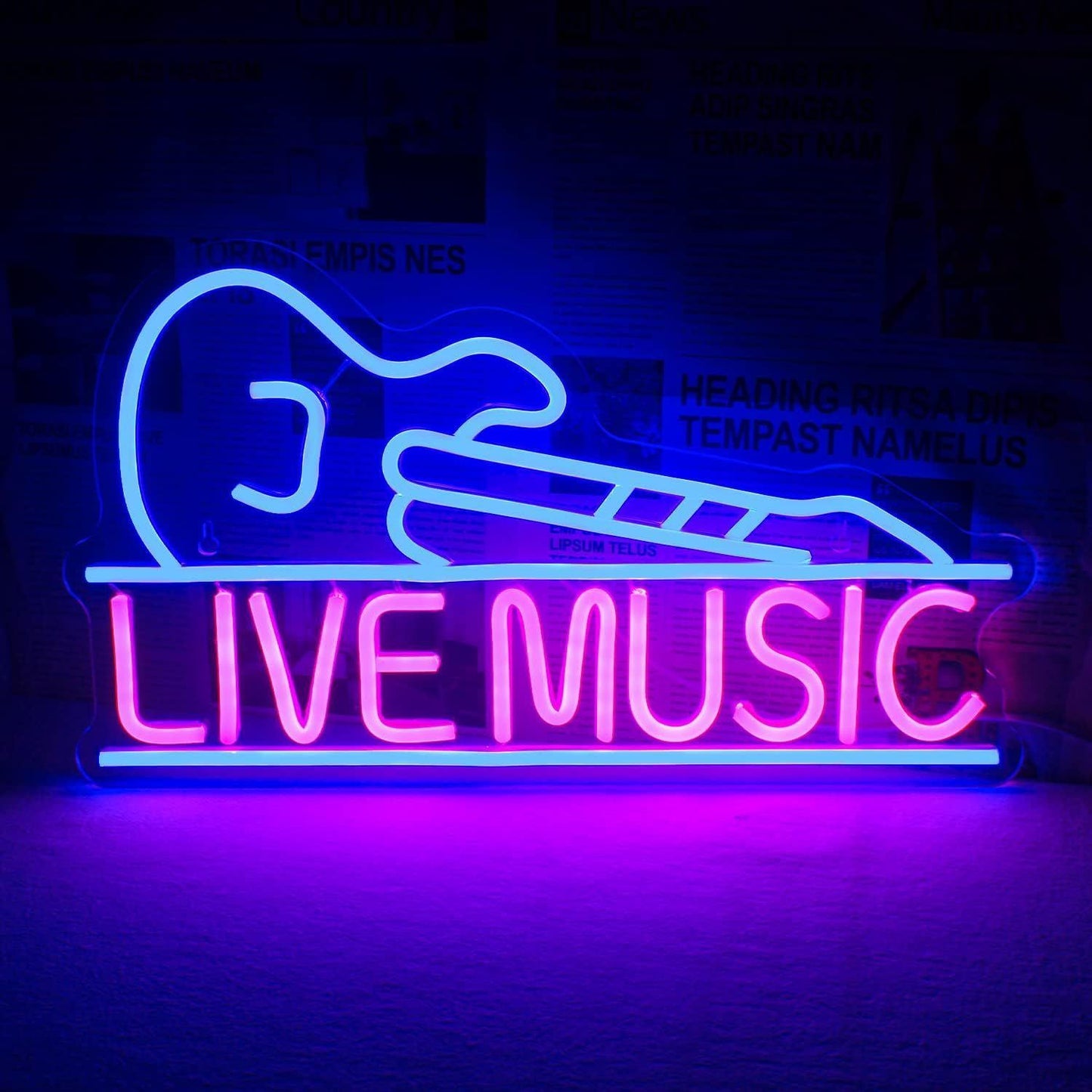 Led Neon Rock Roll Rock Band