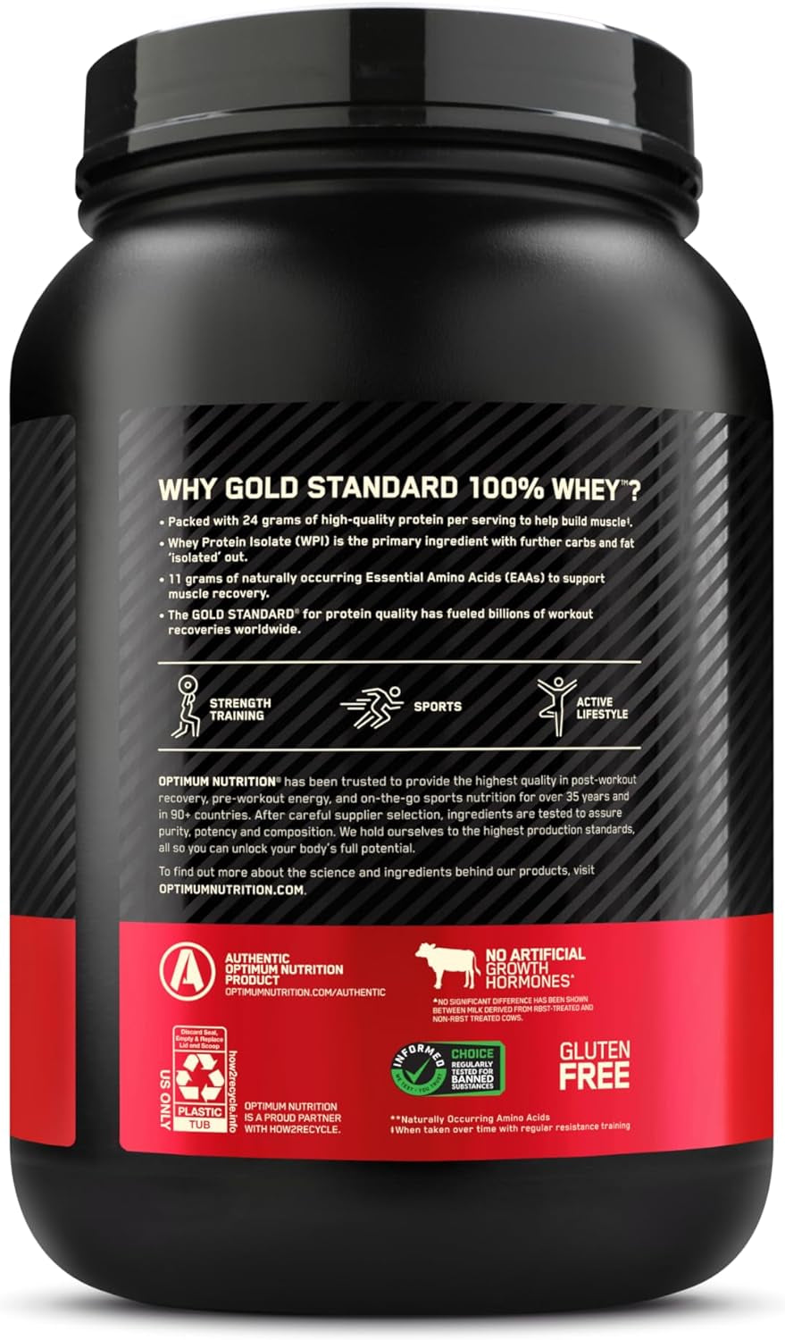 Gold Standard 100% Whey Protein Powder, Extreme Milk Chocolate, 2 Pound (Pack of 1)