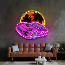 Beach Side Racing Neon Sign