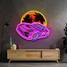 Beach Side Racing Neon Sign