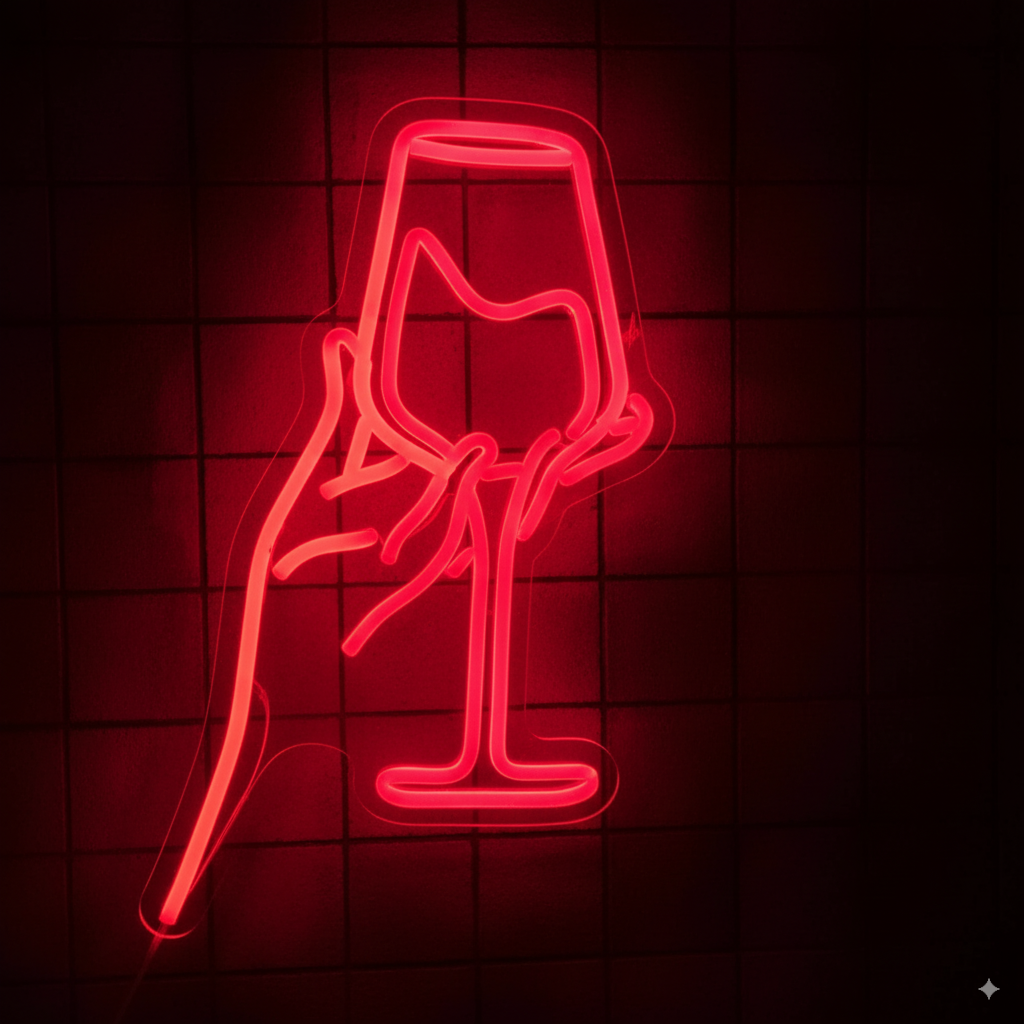 Wine Glass Neon Sign