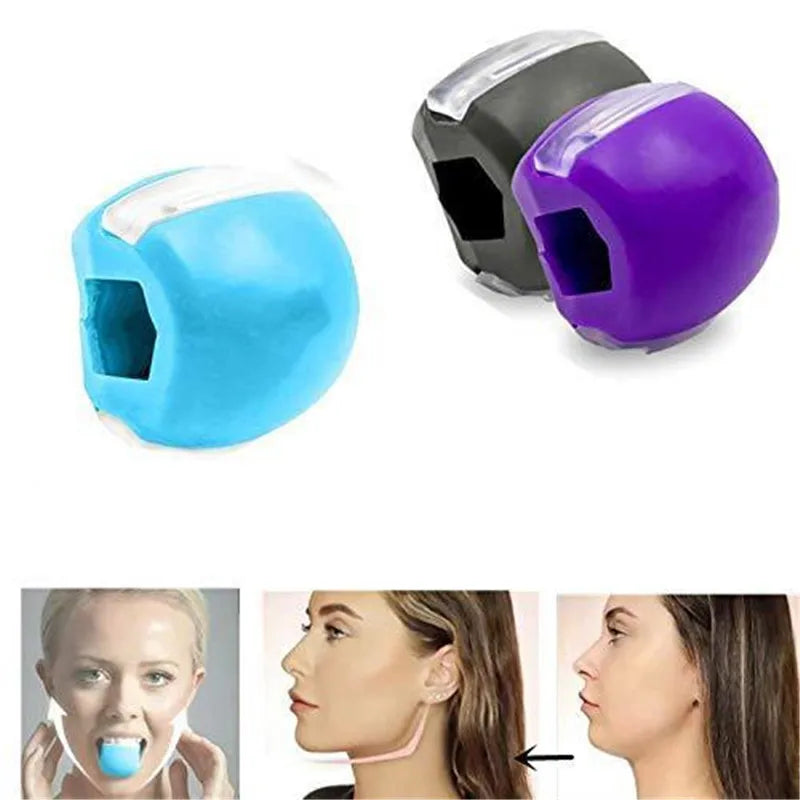 Silica Gel Face Fitness Ball Jaw Exerciser Facial Toner Reduce Double Chin Relax Ball Gym Fitness Training Jawline Simulator