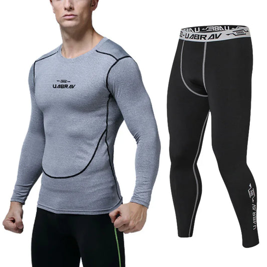 Gym Wear Men Fitness training Suit Sportswear Bottom Shirts Tight Pants Running yoga pants Male sports compression underwear