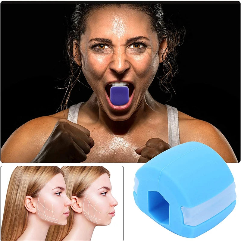 Silica Gel Face Fitness Ball Jaw Exerciser Facial Toner Reduce Double Chin Relax Ball Gym Fitness Training Jawline Simulator