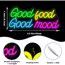 Good Food Good Mood Neon Sign
