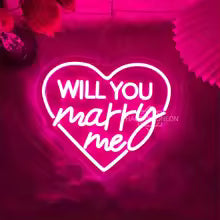 Will You Marry Me Neon Led Signs Wedding Bedroom Decoration