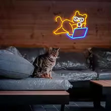 Computer Cat Neon Light Sign LED Neon