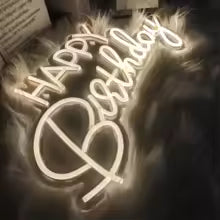 Happy Birthday Neon Sign, LED Neon