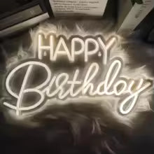 Happy Birthday Neon Sign, LED Neon