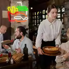 Burger Fries Drink Neon Sign