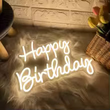 LED Happy Birthday Neon Sign