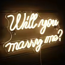 Will You Marry Me Neon Signs Letter LED