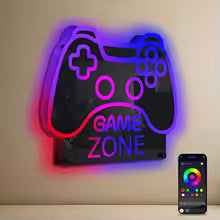 RGB Neon Gamer Sign – LED Mirror Wall Decor