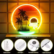 Tropical Sunset Neon Sign