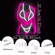 Neon Woman Body Light  Wall Art for Bars
