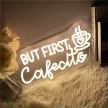 But First Cafecito Neon Led Sign Cafe Bar