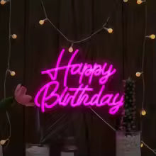 Happy Birthday Neon Light Up Sign