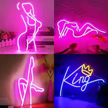 King Neon Sign –Sexy Lady LED Display