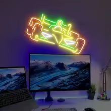 Race Car Neon Sign Racing Car Wall Decor