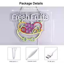 Fresh Fruits Neon Light