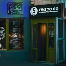 RGB Open Neon Sign Mirrored