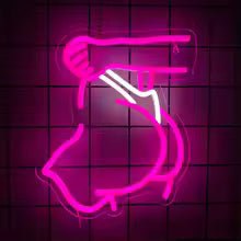 Neon Lady Sign  Bar, Room, or Salon Decor