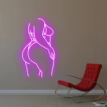 Neon Woman Sign – Body Line Art Decor