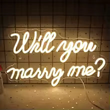 Will You Marry Me Neon Signs Letter LED