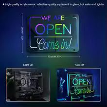 RGB Open Neon Sign Mirrored
