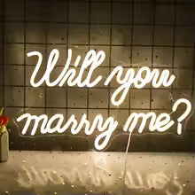 Will You Marry Me Neon Signs Letter LED