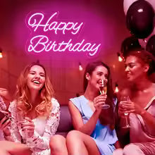 Happy Birthday LED neon sign