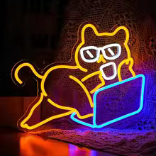 Computer Cat Neon Light Sign LED Neon