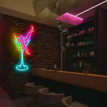 Sexy Martini Glass LED Sign