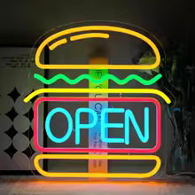 Burger and Sandwich Neon Sign