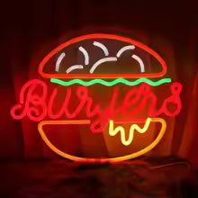 Burger and Sandwich Neon Sign