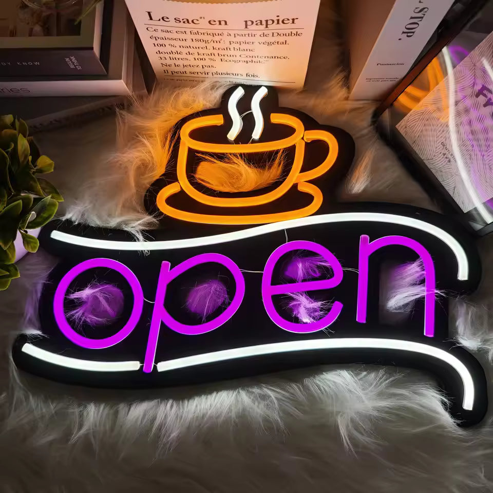 coffee bar neon light decoration sign