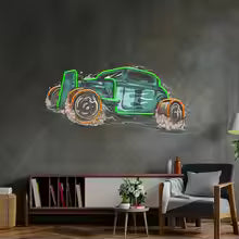 Car Neon Sign Car UV Print Shop Wall