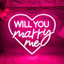 Will You Marry Me Neon Led Signs Wedding Bedroom Decoration