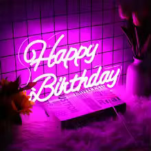 Happy Birthday LED neon sign