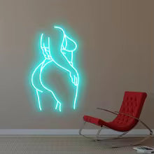 Neon Woman Sign – Body Line Art Decor
