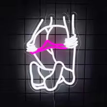 Neon Lady Sign  Bar, Room, or Salon Decor