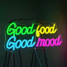 Good Food Good Mood Neon Sign