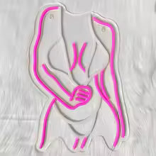 Neon Woman Body Light  Wall Art for Bars