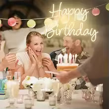 LED Happy Birthday Neon Sign