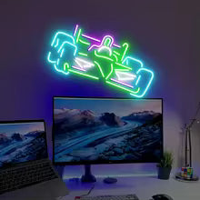 Race Car Neon Sign Racing Car Wall Decor